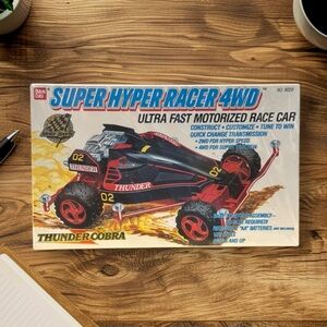 1989 Sealed RARE Bandai Super Hyper Racer 4WD 1/32 Scale #2 Thunder Cobra #9020